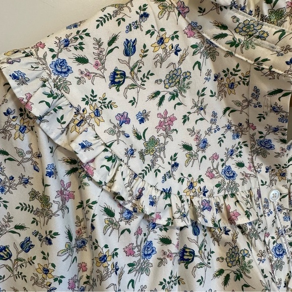 NWOT Weekend Max Mara Label-cut Sophia Ruffled Floral Shirt Size: M US4/6 Spring - Picture 13 of 15